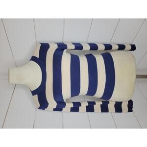 J Crew Small beige & navy blue striped long sleeve sweater